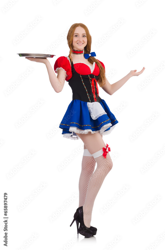 German girl in traditional festival clothing German girl in traditional festival clothing