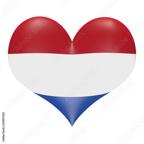 Free Download Netherlandish flag in 3D heart shape - GFXLoad