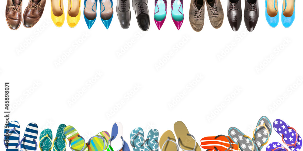 © Zarya Maxim - Summer holidays, office shoes colored flip flops, travelling © Zarya Maxim - Summer holidays, office shoes colored flip flops, travelling