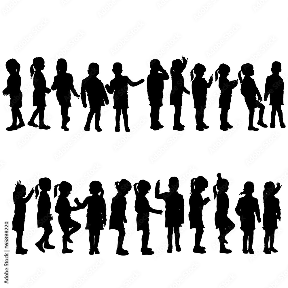 Vector silhouette of child. Vector silhouette of child.