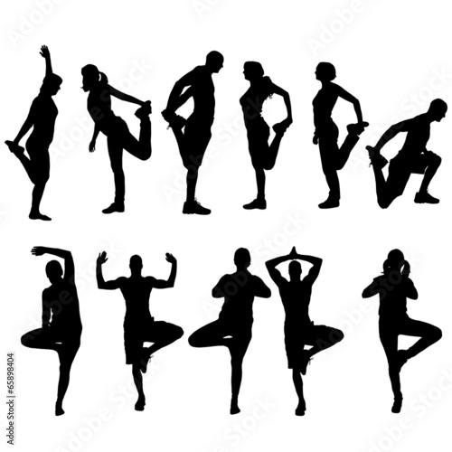 Vector silhouette of a people.