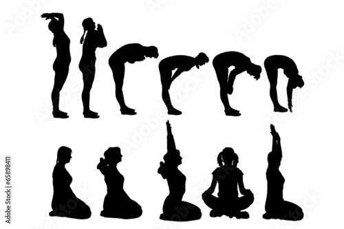 Vector silhouette of a people.