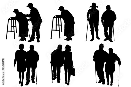 Vector silhouette of couple.
