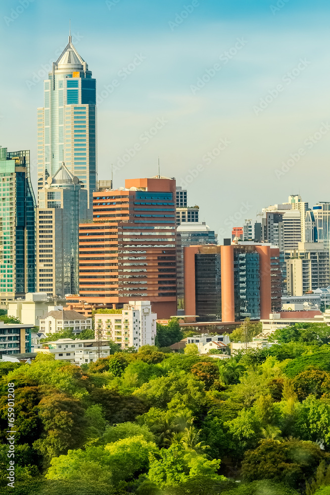 modern building Bangkok central park green beautiful modern building Bangkok central park green beautiful