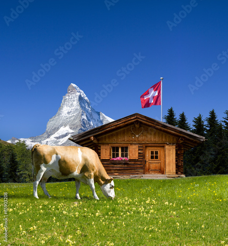Almhütte mit Matterhorn