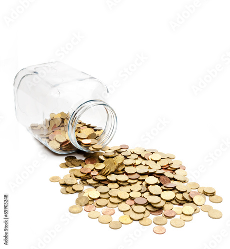 Ausgeschüttete Münzen