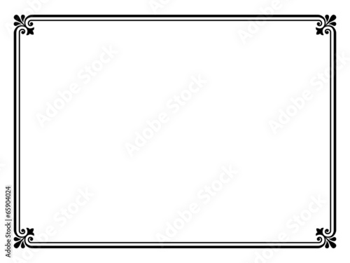simple black ornamental decorative frame