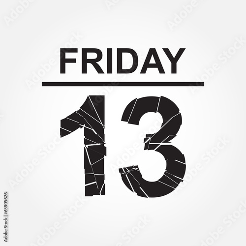 Friday 13, broken glass design