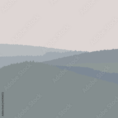 Gray landscape, vector illustration
