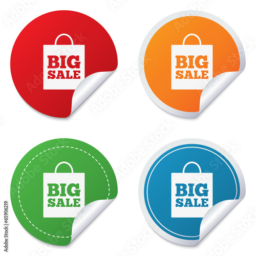 Big sale bag sign icon. Special offer symbol.