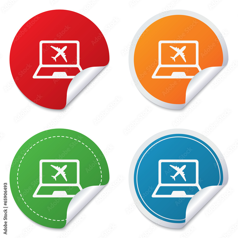 Online check-in sign. Airplane symbol. Travel. Online check-in sign. Airplane symbol. Travel.