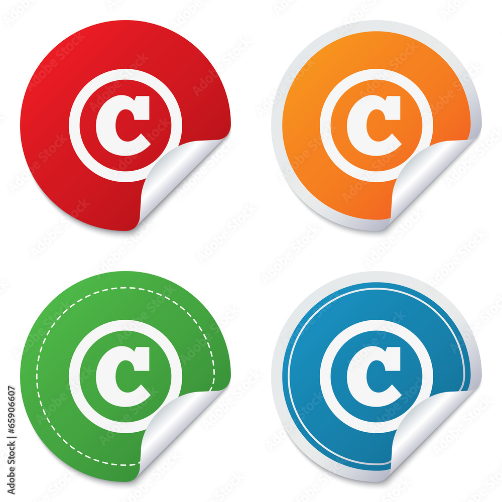 Copyright sign icon. Copyright button. Copyright sign icon. Copyright button.