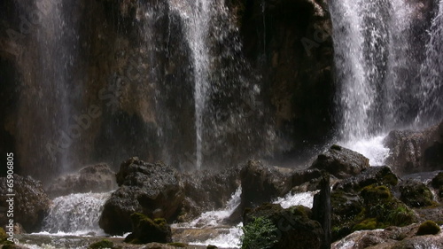 Pearl waterfall panorama from Jiuzhaigou national park in Sichua