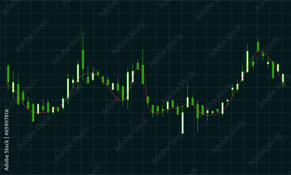 Naklejka premium Business graph in the form candle