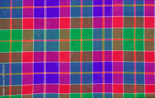 Colorful checkered loincloth fabric background