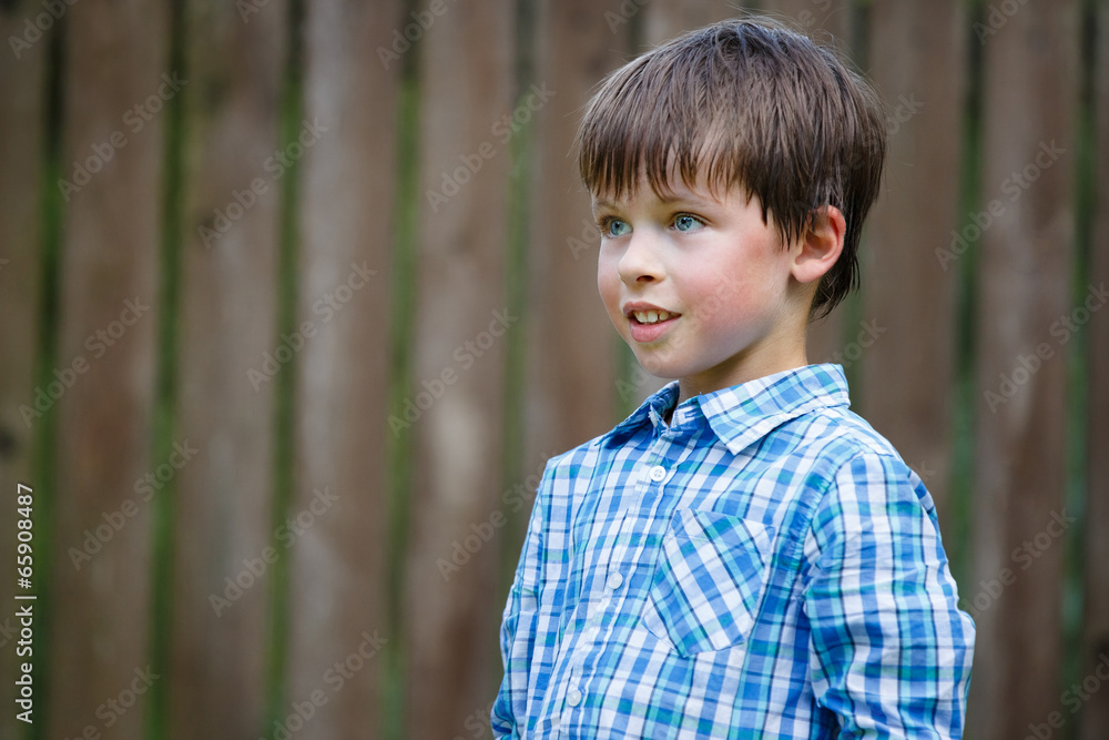 Close-up portrait of cheerful little boy Close-up portrait of cheerful little boy