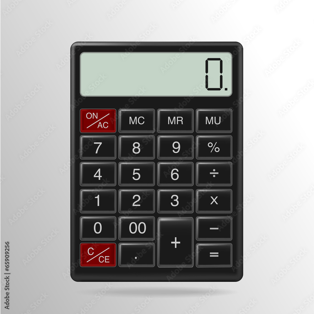 Vector of Black electronic calculator in illustration. Vector of Black electronic calculator in illustration.