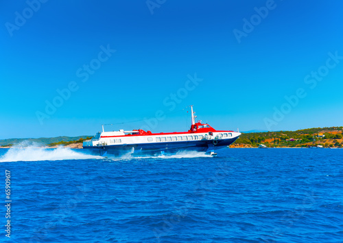 Flying Dolphin type fast ship in Saronikos Gulf in Greece