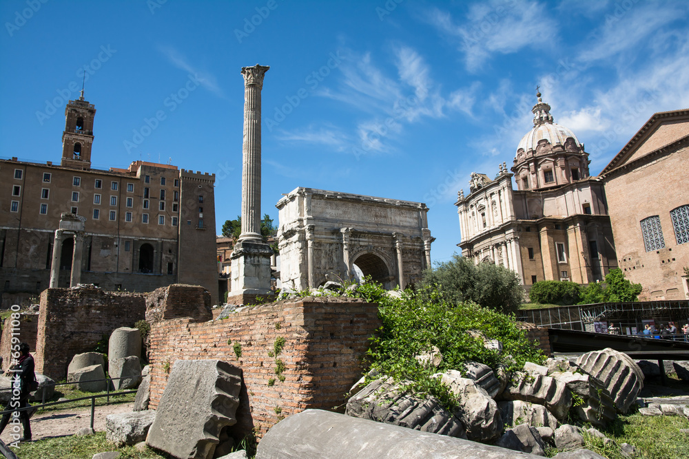 Roman forum in rome