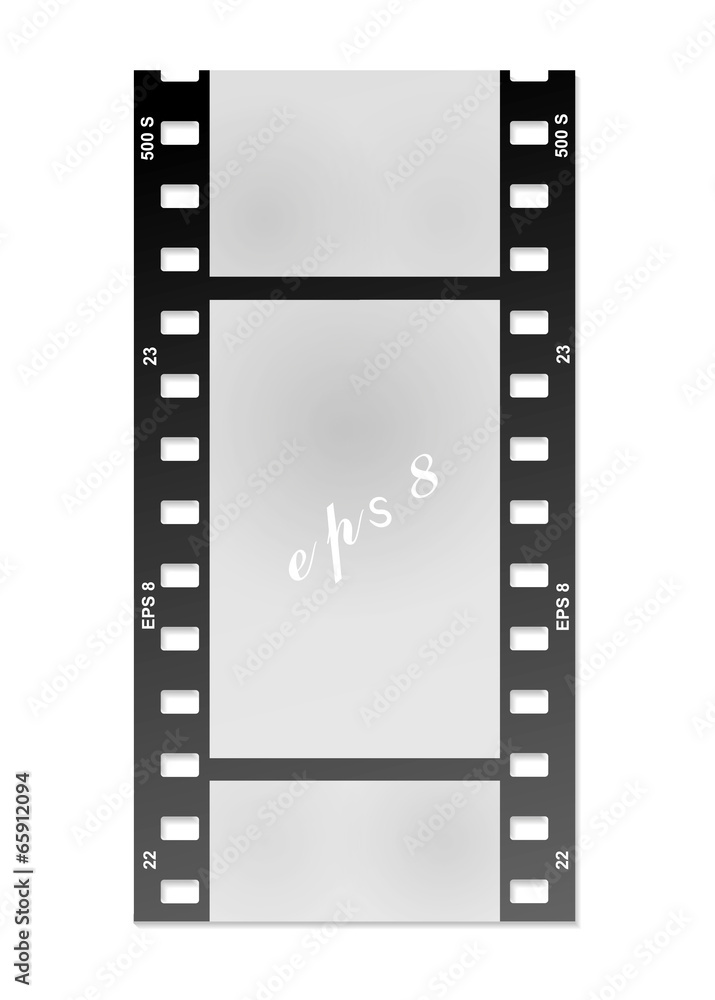 film for the photo on a white background