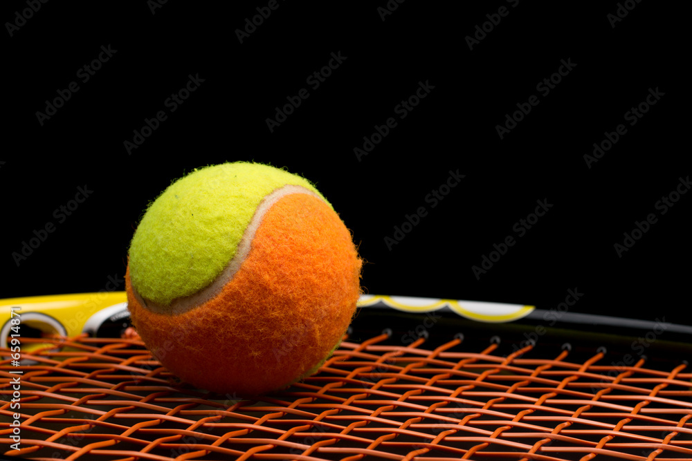 Tennis ball for kids with tennis racket