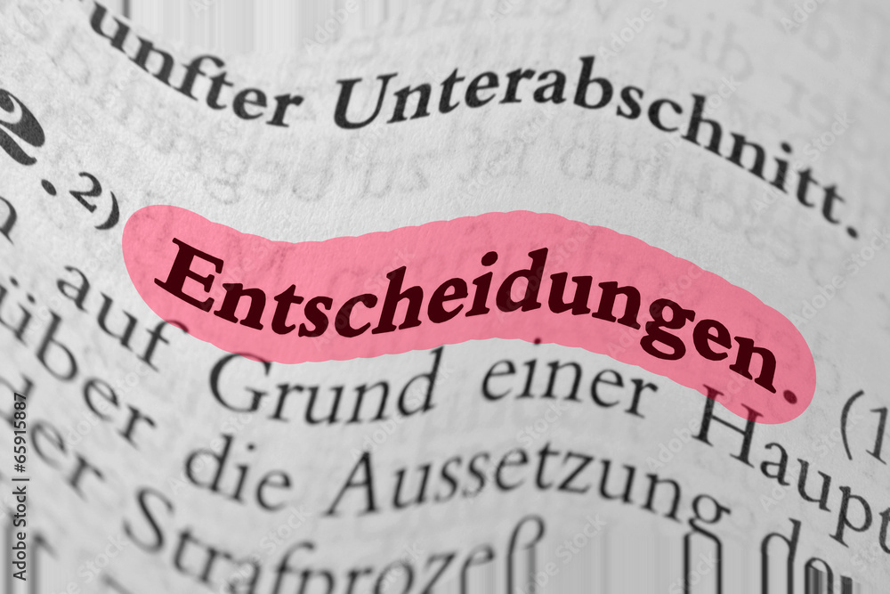 Obraz premium Entscheidungen - rot markiert