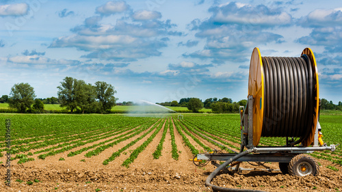 Example of modern irrigation system, Suffolk, England, UK