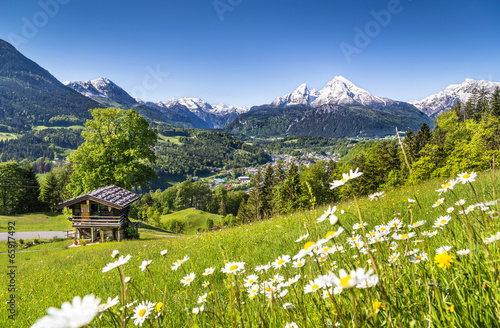 Fototapet Scenic landscape in Bavarian Alps, Berchtesgaden, Germany