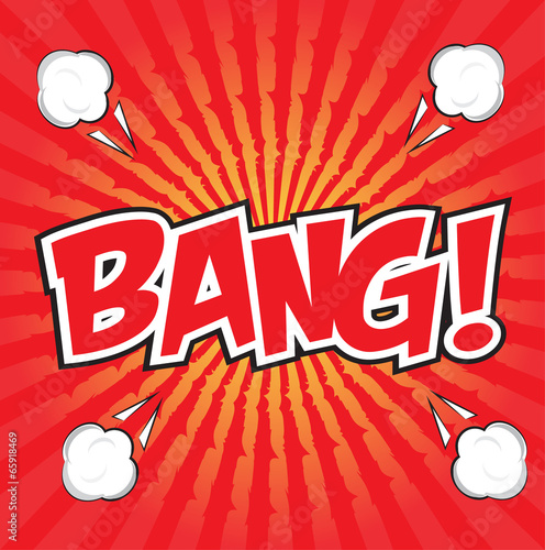 BANG! comic wording design for comic background