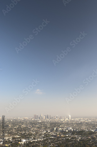 Los Angeles City in California. Aerial View.