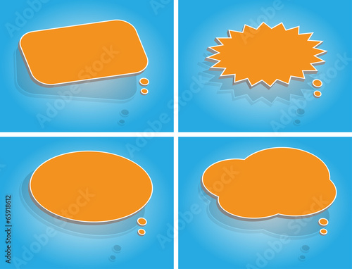 Blank comic speech bubbles design for comic background