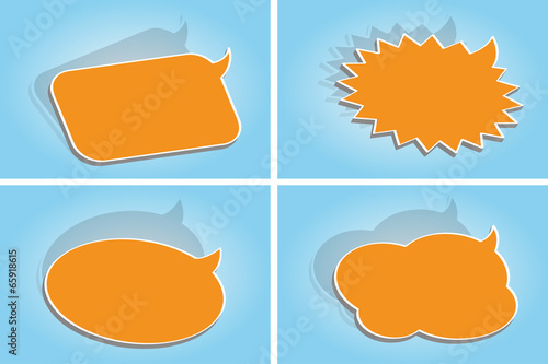 Blank comic speech bubble in pop art style