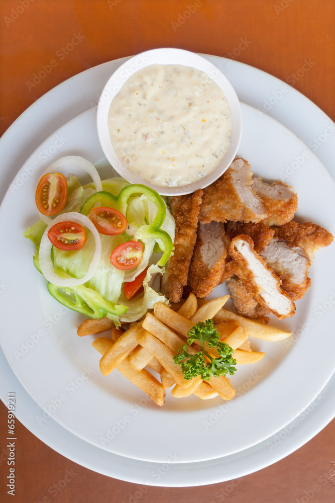Chicken strips and fries combo Chicken strips and fries combo