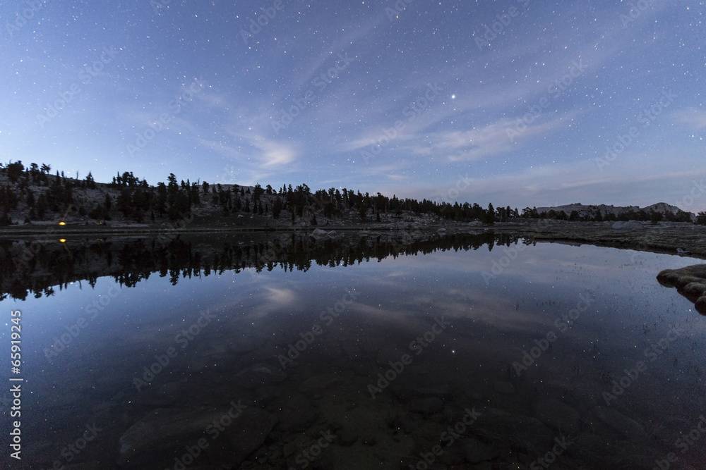 Star Reflections Sierra Lake Wilderness