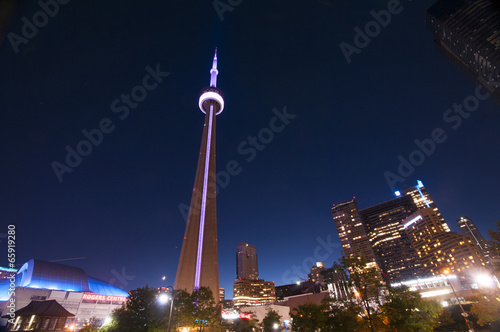 CN Tower and Toronto skyline - TORONTO, CANADA - MAY 31, 2014 photo