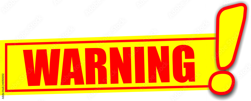 étiquette warning étiquette warning