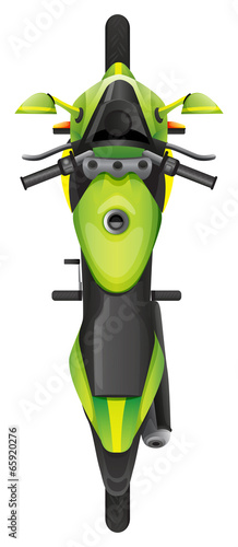 A topview of a motorcycle