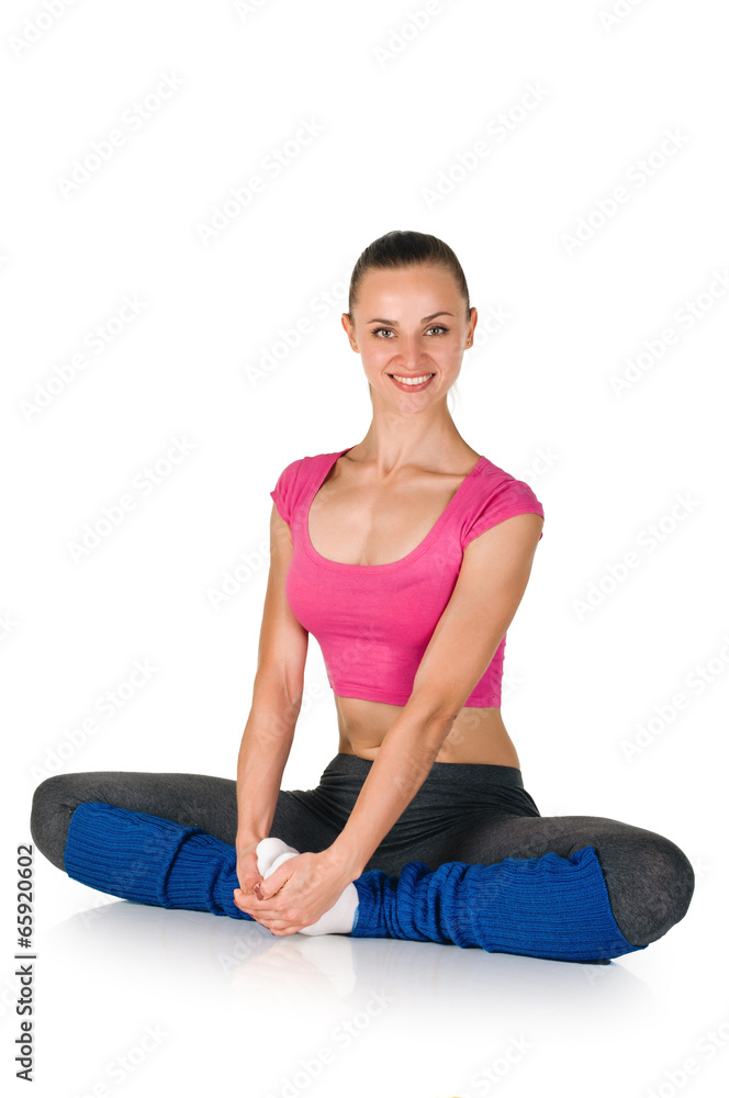 Fototapeta premium Fitness on the floor