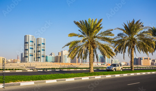 General view of modern buildings in Sharjah © Oleg Zhukov