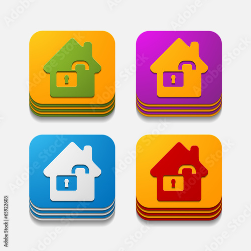 square button: house