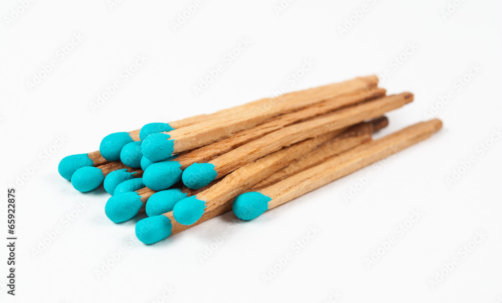 Pile of Aqua Matchsticks