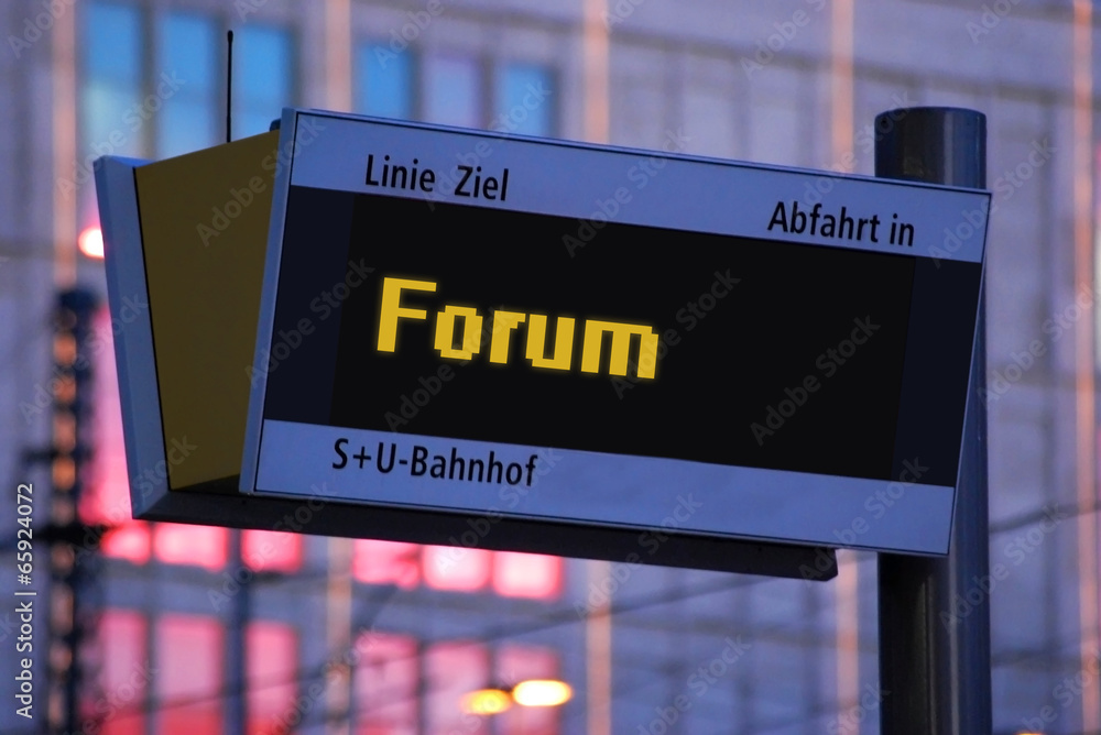 Fototapeta premium Anzeigetafel 1 - Forum