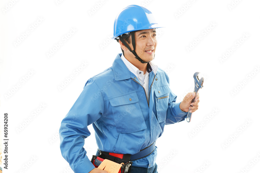 仕事に励む労働者