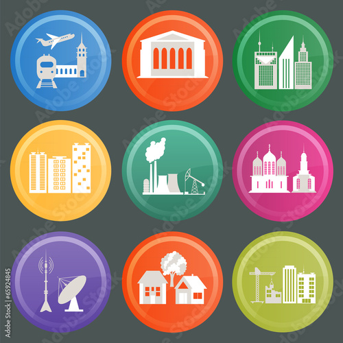 Set of icons infrastructure city