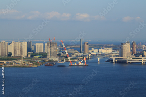 okyo cityscape and sea, Japan photo