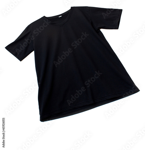 Black tshirt template ready for futher modification on white