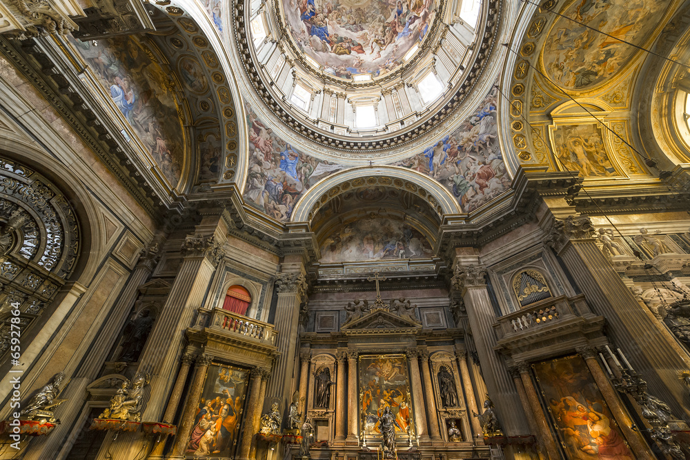 interiors of The Duomo, cathedral of Naples, campania, Italy
