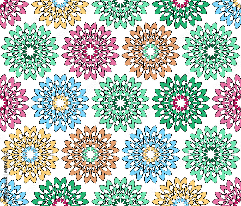 colorful flowered pattern