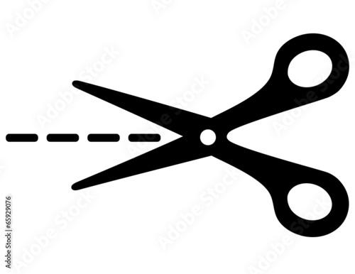 big scissors with cut lines