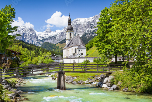 Fotografie Idyllic scene in Ramsau, Bavaria, Germany